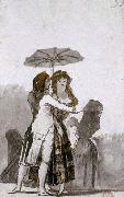 Francisco de goya y Lucientes Couple with Parasol on the Paseo oil on canvas